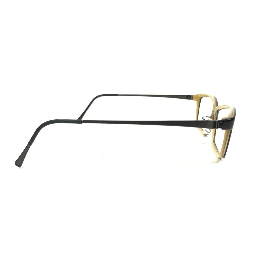 Lindberg Eyeglasses Frames 1129 Col.AC58 Black Gray Beige Rectangular 54-12-150